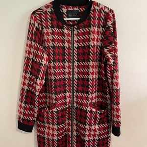 SANCTUARY City Topper Houndstooth Full Zip Coat